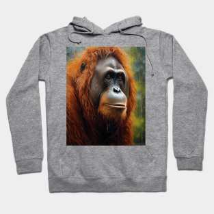 Oil Paint Hyperrealism: Amazing Zoo Orangutan Hoodie